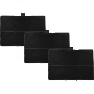 Vhbw 3x Filtres à charbon actif compatible avec Siemens LZ52850/01, LZ53450/01, LZ52450/01, LZ52451/01 hotte aspirante - 31,5 x 21,5 x 2,3 cm