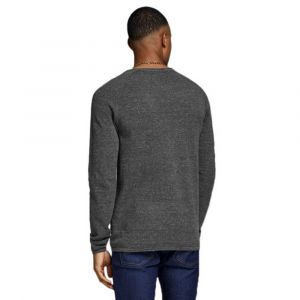 Jack & Jones NOS Jjehill Knit Crew Neck Noos Pull, Gris (Dark Grey Melange Dark Grey Melange), Large Homme