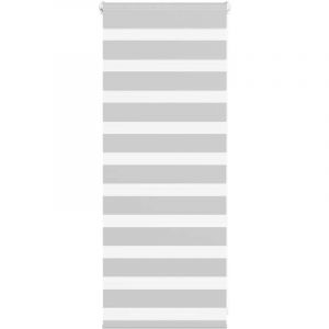 VidaXL Store zèbre gris clair largeur du tissu 50,9 cm polyester
