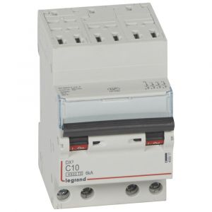 Image de Legrand DX3 DISJONTEUR TETRAPOLAIRE COURBE C 10A 4500A/6KA AUTO 406917