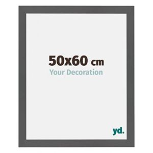 Your Decoration - 50x60 cm - Cadres Photo en mdf Avec Verre acrylique - Anti-Reflet - Excellente Qualité - Anthracite - Cadre Decoration Murale