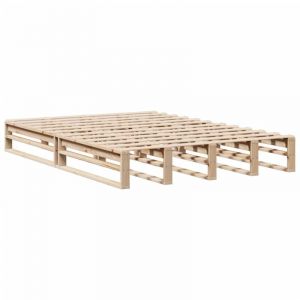 VidaXL Cadre de lit 160x200 cm bois de pin massif, lit, cadre de lit en bois massif, meuble de chambre à coucher, cadre de lit en bois, sommier