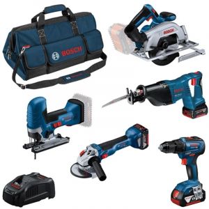 Bosch Pack 5 outils 18V (GSR+GWS+GKS+GSA+ GST) - 0615A5004E