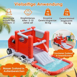 Image de Toboggan aquatique pour enfants Coast dans le style des pompiers avec bassin à palettes 564 x 268 x 212 cm