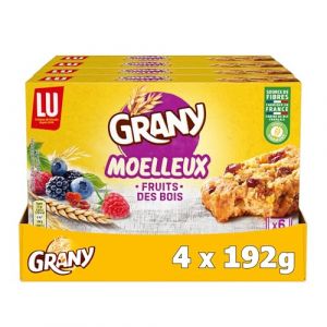 Lu 4 boîtes de Grany Moelleux - 6 barres de céréales aux fruits des bois - (4x192g)
