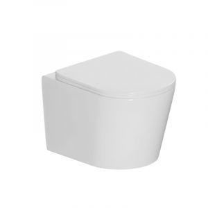 Geberit Pack WC bâti-support autoportant Duofix 112cm + WC suspendu sans bride + abattant SoftClose + plaque blanche (CETORGEBX-SP)