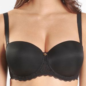 Aubade Soutien-gorge bandeau coque confort noir - Couleur Noir - Taille 95E