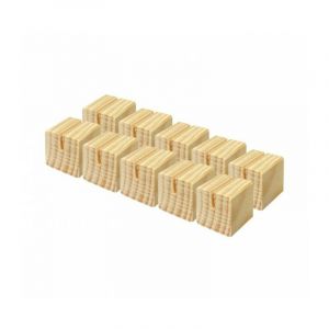 Interface Plv - Socle cube en bois brut de dimensions 3,6 x 3,6 x 3,6 cm avec rainure inclinée - Lot de 10 - Brut