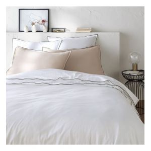 Housse de couette satin de coton lavé, Victor uni