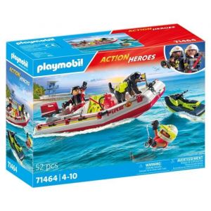 Playmobil Action Heroes 71464 Bateau de pompier et scooter des mers