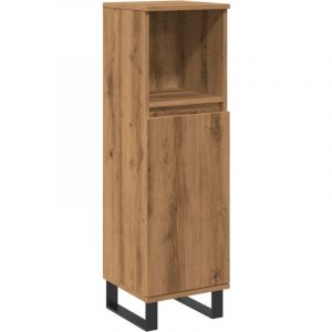VidaXL Armoire De Salle De Bain Ch&ecirc;ne Artisanal 30x30x100 Cm