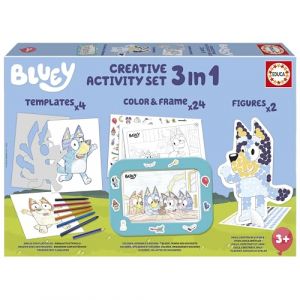 Educa Set créatif pour décorer Les Personnages Bluey en 3D avec des Autocollants colorés. Artisanat pour Enfants 3 4 5 6 Ans (19885)