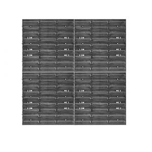 KADAX Mur à outils, système de stockage en plastique PP, étagère murale de différentes tailles, étagère murale d'atelier avec boîtes de rangement et supports à outils
