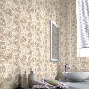 Sticker Mural Carrelage adh&eacute;sif Cuisine Salle de Bain - 60 Stickers Carreaux DE Ciment TERRAZZO Flora - 60stickers15x15cm