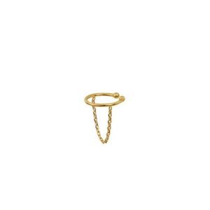 Bague d'oreille dorée à l'or fin CHAINE