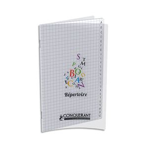 Oxford Répertoire - 11x17 - 96 pages - 5x5 - couverture polypro incolore