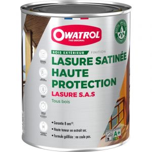 Owatrol Lasure SAS LASURE SATINÉE HAUTE PROTECTION Chêne Foncé (li288) 1 litre