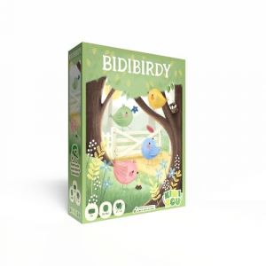 Blackrock games Bidibirdy - Jeu de Société Enfant dès 3 Ans | Observation & Association | 2 à 4 Joueurs | Parties Rapides | Trois Jolis Oiseaux en Bois | Illustrations Tendres | Édition Kiwizou