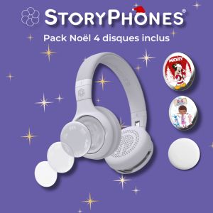 Onanoff StoryPhones Bluetooth, filaire, WiFi pour enfants Casque supra-auriculaire supra-aural pliable, micro-casque, volume réglable gris