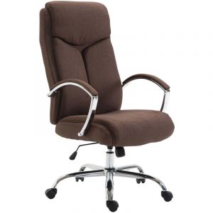 CLP Fauteuil de bureau XL Vaud tissu marron