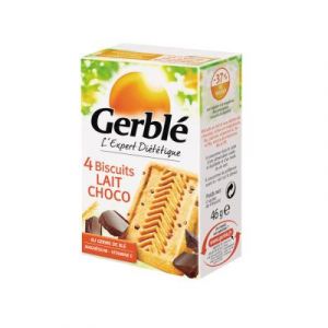 Gerblé Biscuits diététiques Lait chocolat - Lot de 18 boîtes de 4 biscuits 46 g
