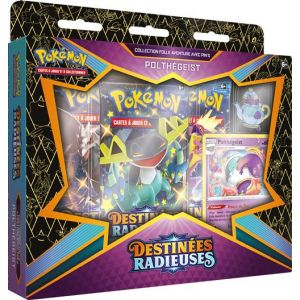 Asmodée Coffret Pokemon Collection Folle Aventure Avec Pin's - Epee Et Bouclier Eb04.5 - Destinees Radieuses - Pokebpin03 Polthegeist Ou Sapereau