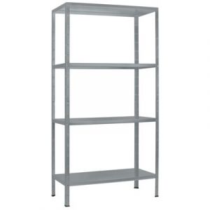 Schulte-ufer Etagère emboîtable avec 4 étagères PowerMAX, charge admissible 65 kg, 180x80x40 cm (hxlxp), granit, Etagère de cave