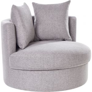 Beliani Fauteuil Pivotant Gris Dalby