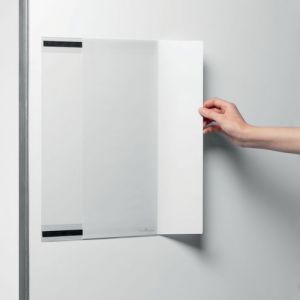 Durable Porte-affiches magnétiques A3 - Fixation sur surfaces métalliques - Fabriqué en PET recyclé à 80% - Sachet de 5 - Transparent
