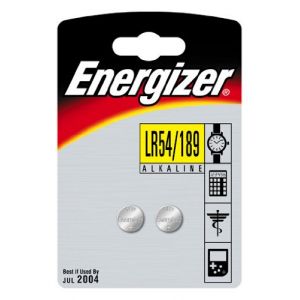 Energizer 2 piles bouton alcaline 189/lr54 (1,5v)