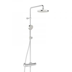 Hansa Micra Colonne de douche chrome avec thermostat, douchette et tête de douche, Ø 200mm
