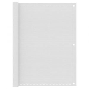 Écran de balcon brise pare vue protection confidentialité 120 x 500 cm PEHD blanc 02_0010044