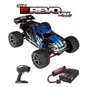 Traxxas E-Revo 4X4 RTR VXL Brushless Chargeur Usb - Bleu