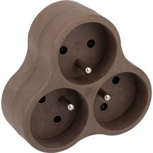 Zenitech Triplite recycl&eacute;e bioplastique - 3x16A - Taupe
