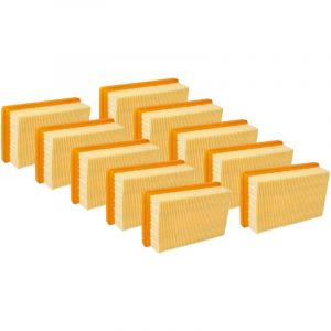 Vhbw Lot de 10x filtres plissé plat compatible avec Kärcher WD 6 P S V-30/6/22/T aspirateur - Élément filtrant