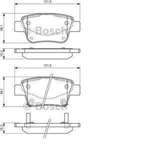 Image de Bosch BP939 - Jeu de 4 plaquettes de frein avant