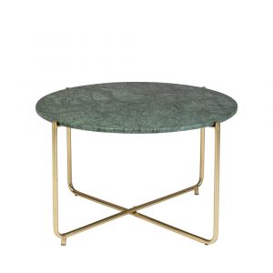 DRAWER TIMPA - Table basse en marbre ø70cm - Vert