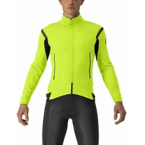 Castelli Perfetto Ros 2 Jacket AW22 - Electric Lime-Dark Grey} - L}, Electric Lime-Dark Grey}