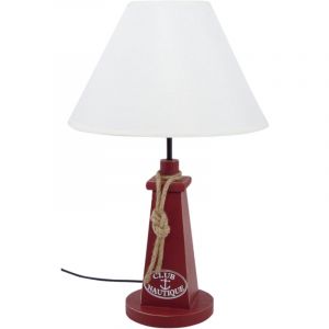 Lampe phare maritime rouge 48 cm