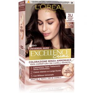 L'Or&eacute;al Paris Excellence Universal Nudes cor para cabelo permanente tom 3U Castano Scuro Universale 1 un.