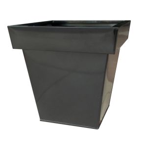 Image de Pot Carre En Zinc 33 Cm Noir Neuf