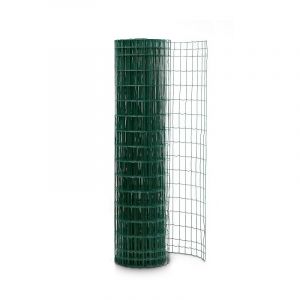 Grillage soudé en rouleau H1m50 x 20m Vert fil 2,1mm maille 100x50 mm