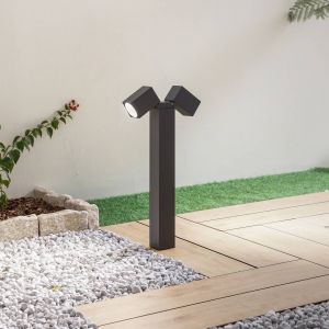 Luminaire extérieur à intensité variable 'Othil' en aluminium - gris foncé