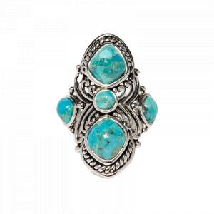 Image de Amazonia - Bague Luna en Argent massif & Turquoise 4.9 ct