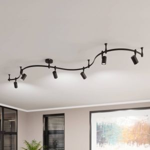 Luminaire sur rail électrique à intensité variable 'Delila' en métal pour salon & salle à manger