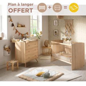 Sauthon Chambre bébé complète, Lit et Commode à langer