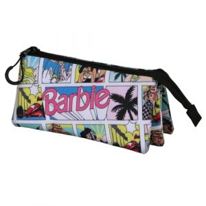 Karactermania Barbie Comic-Trousse Triple, Multicolore, 23 x 11 cm