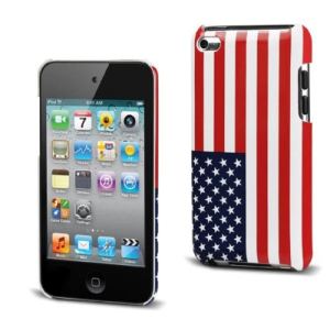 Image de Muvit MUCMPBKIPT4G009 - Coque de protection drapeau USA et protection d'écran