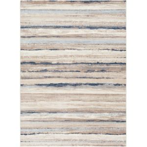 Tapis Scandinave Hygge - Blanc Cassé, Gris et Bleu - 120x170cm