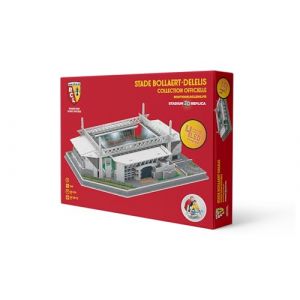 Megableu Puzzle 3D - STADE BOLLAERT RC LENS - Licence Officielle - 147 Pièces avec Eclairage 4 LED - Maquette Pour Fans Foot RC Adultes et Enfants dès 7 ans - Assemblage Sans Outils Ni Colle